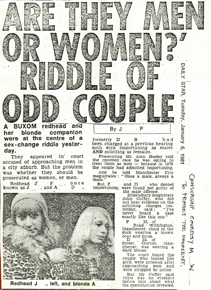 Download the full-sized PDF of Are They Men Or Women? Riddle of Odd Couple