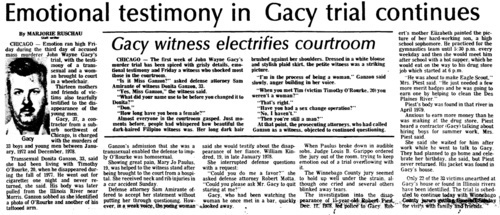Download the full-sized image of Emotional Testimony in Gacy Trial Continues
