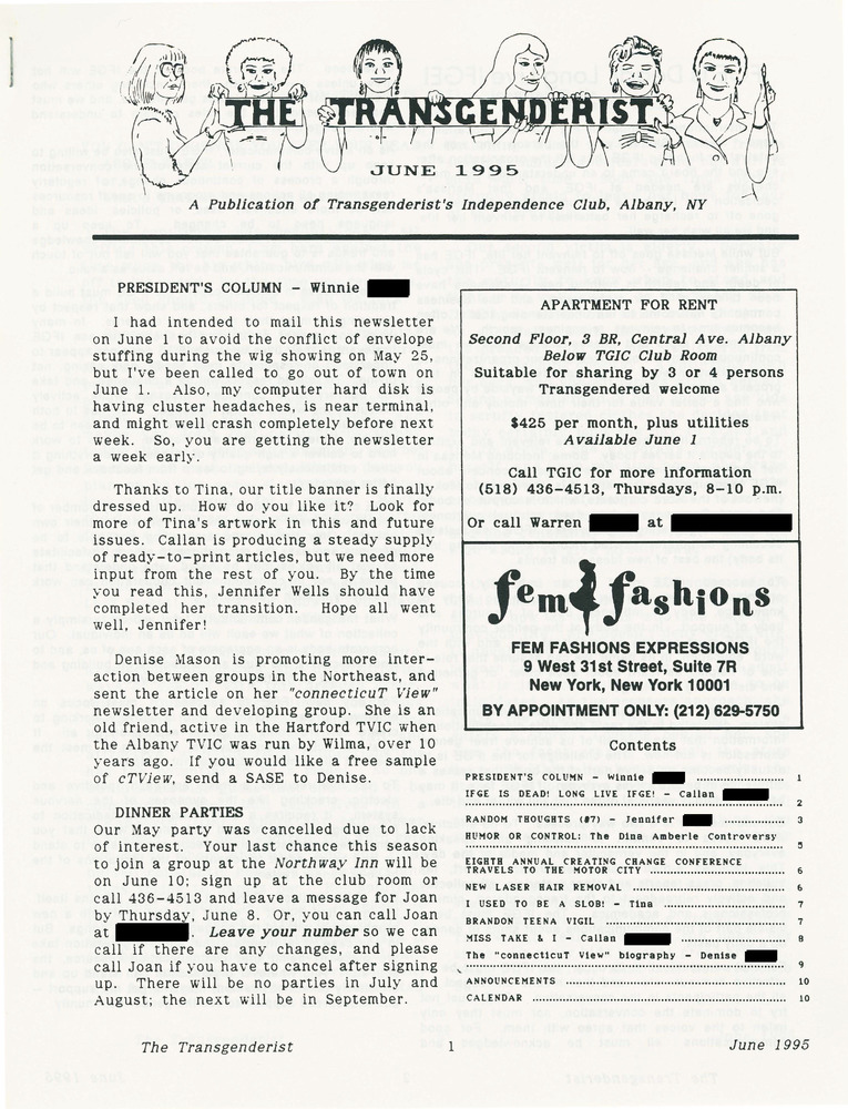 Download the full-sized PDF of The Transgenderist (June, 1995)