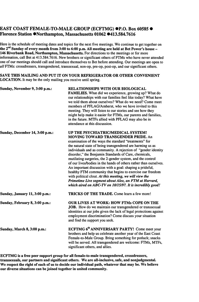 Download the full-sized PDF of November, 1997 - March, 1998 Meeting Reminder