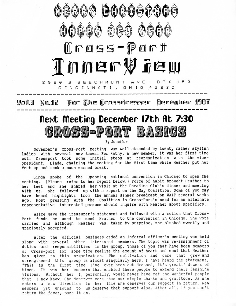 Download the full-sized PDF of Cross-Port InnerView, Vol. 3 No. 12 (December, 1987)