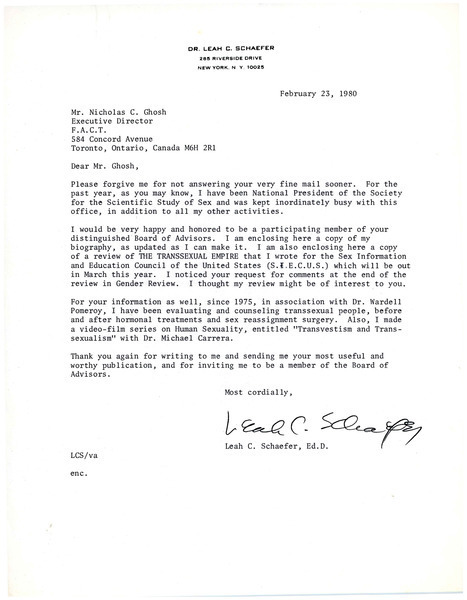 Download the full-sized image of Letter from Leah Schaefer to Rupert Raj (February 23, 1980)