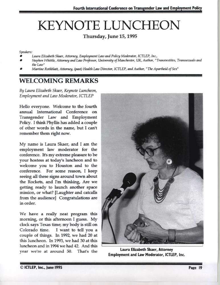 Download the full-sized PDF of Keynote Luncheon (Jun. 15, 1995)