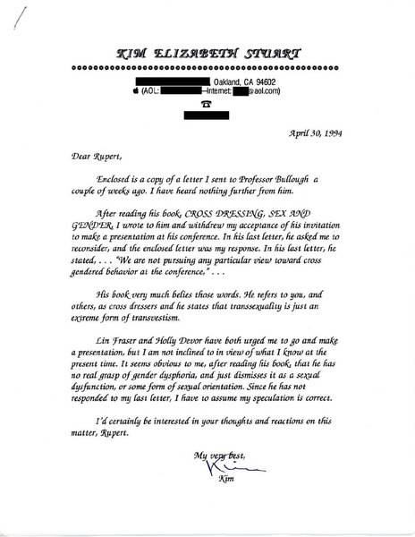 Download the full-sized image of Letter from Kim Elizabeth Stuart to Rupert Raj (April 30, 1994)
