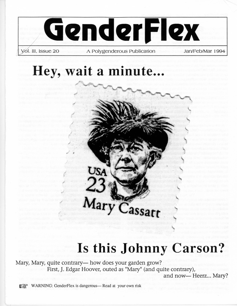 Download the full-sized PDF of GenderFlex, Vol. 3 Issue 20 (Jan/Feb/Mar 1994)