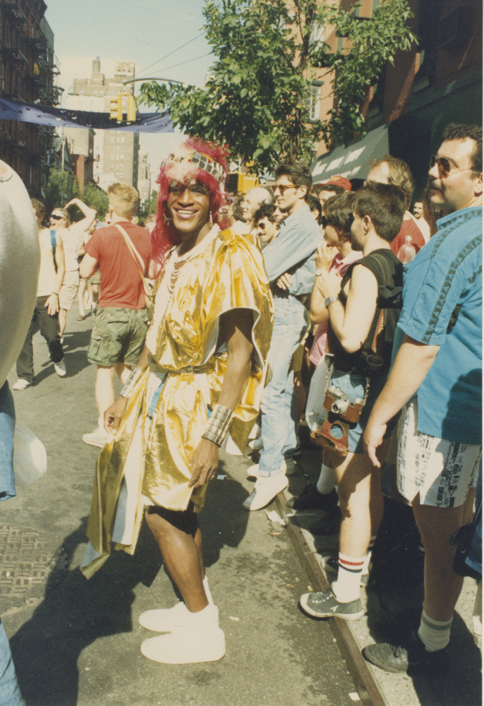 Download the full-sized image of Marsha P. Johnson at New York City Pride March, 1988