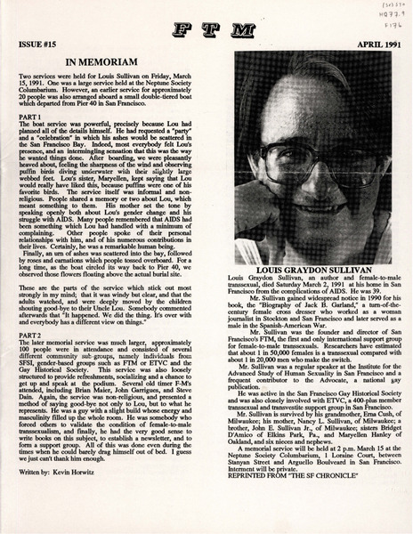 Download the full-sized image of FTM Newsletter #15