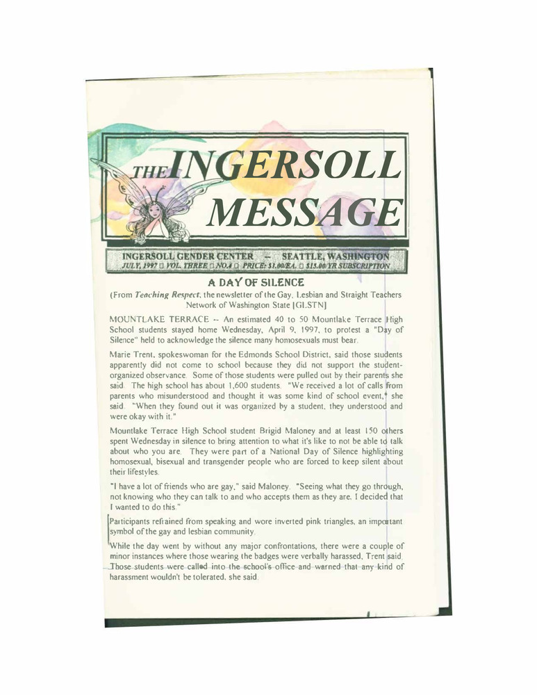 Download the full-sized PDF of The Ingersoll Message, Vol. 3 No. 4 (July, 1997)