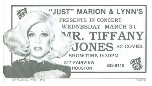 Download the full-sized image of "Just" Marion & Lynn's Presents in Concert: Mr. Tiffany Jones