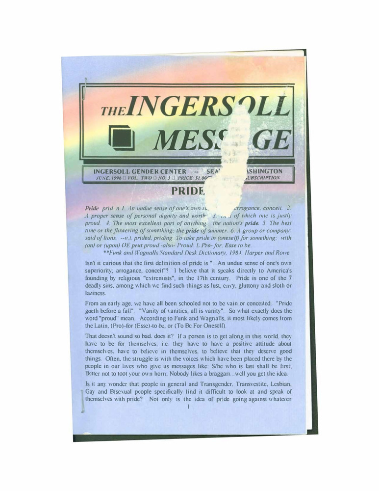 Download the full-sized PDF of The Ingersoll Message Vol.2 No.3 (June, 1996)
