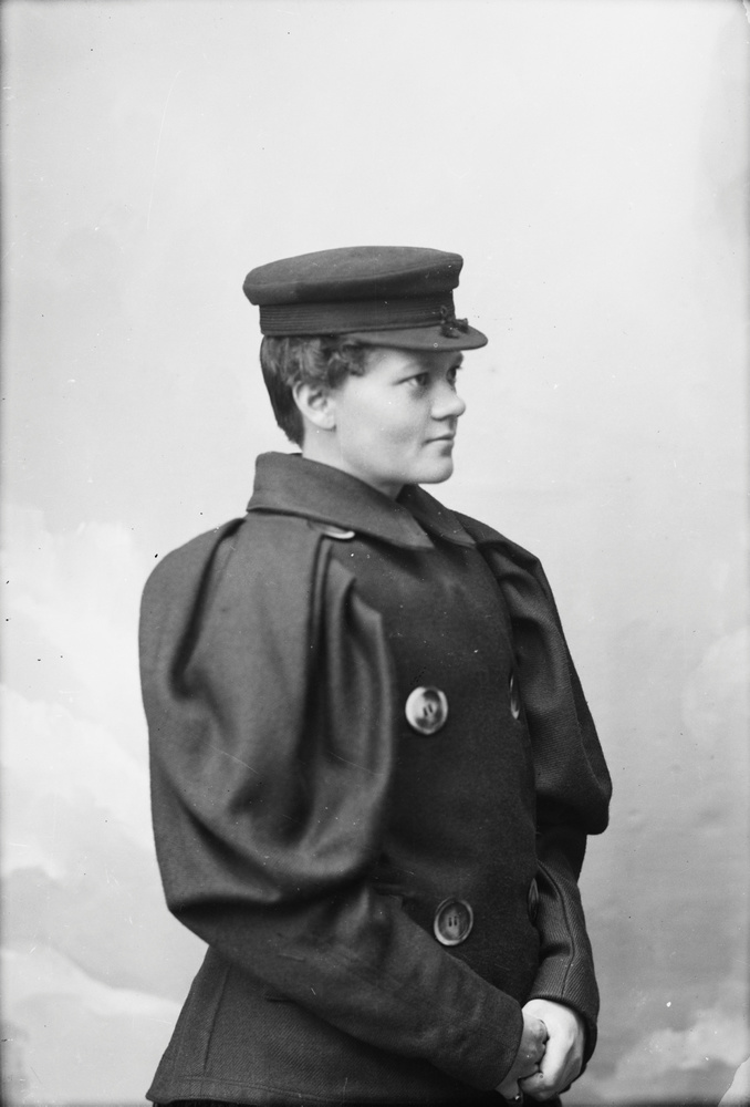 Download the full-sized image of Marie Høeg Wearing a Man's Uniform