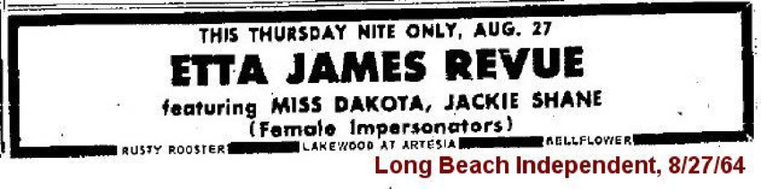 Download the full-sized PDF of Etta James Revue featuring Miss Dakota, Jackie Shane (Female Impersonators)