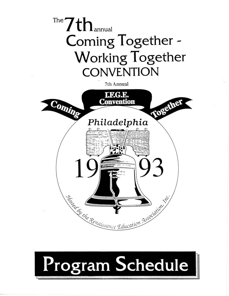 Download the full-sized PDF of  The 7th annual Coming Together - Working Together Convention Program Book