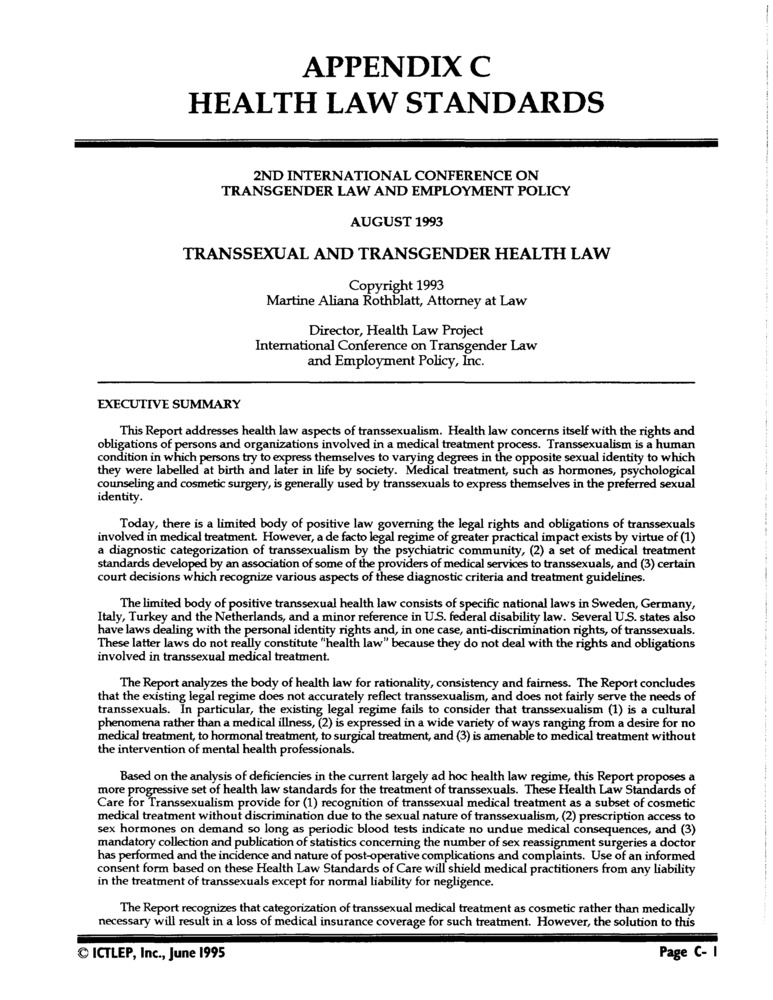 Download the full-sized PDF of Appendix C: Health Law Standards