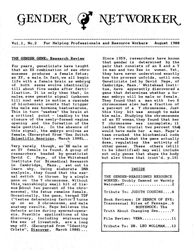 Download the full-sized PDF of Gender Networker Vol. 1 No. 2 (August 1988)