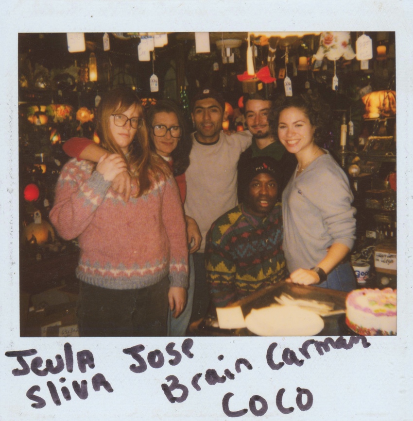 Download the full-sized image of A Photograph of Sylvia Rivera Posing with a Group Including Julia Murray and Cocoa Rodriguez at Uplift Lighting