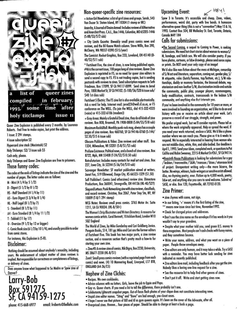 Download the full-sized PDF of Queer Zine Explosion #7
