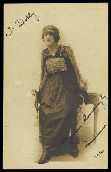 Download the full-sized image of "Queenie", a young man in drag. Photograph by Deardens Studios, 1921.