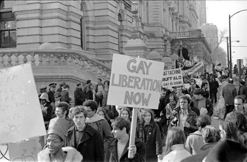 Download the full-sized image of Marsha P. Johnson at the March on Albany, 1971