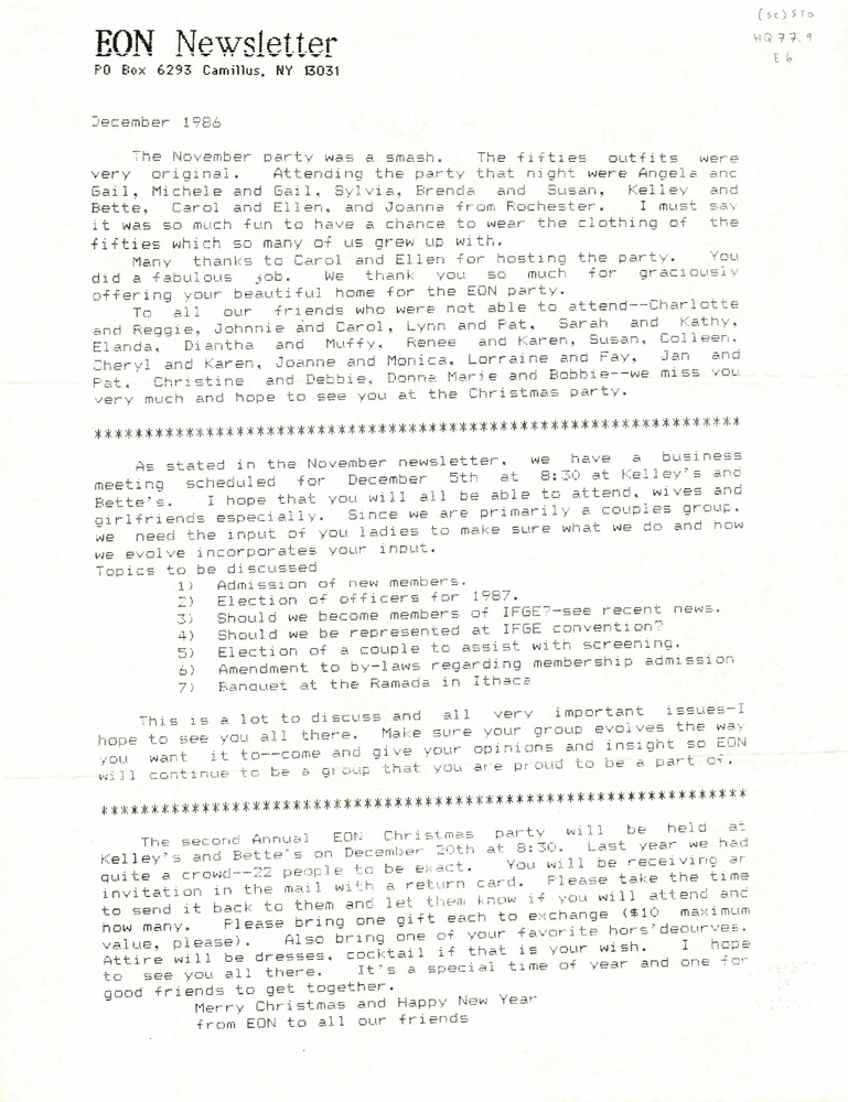 Download the full-sized PDF of EON Newsletter (December, 1986)