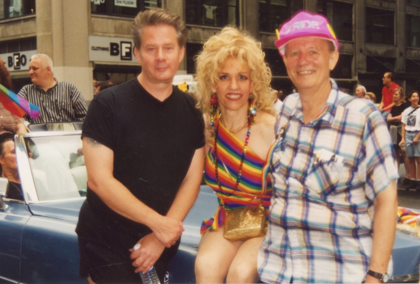 Download the full-sized image of A Photograph of Wayne H., Queen Allyson, and Randy Wicker at Pride