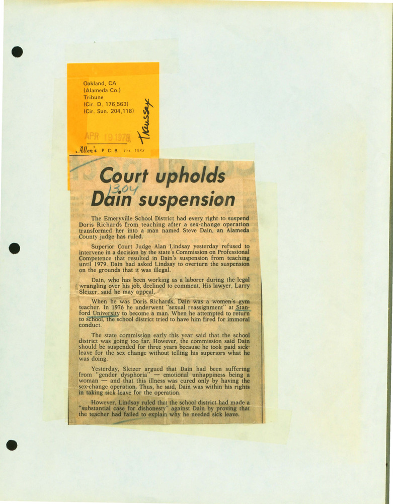 Download the full-sized PDF of Court Upholds Dain Suspension