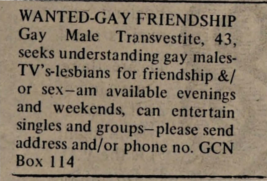Download the full-sized PDF of WANTED - GAY FRIENDSHIP