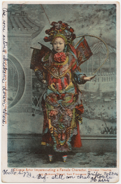 Download the full-sized image of Chinese Actor impersonating a female character, Chinese Theatre, 623 Jackson Street, San Francisco