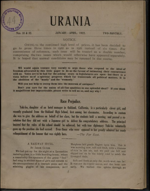 Download the full-sized image of Urania, Nos. 31-36 (1922)