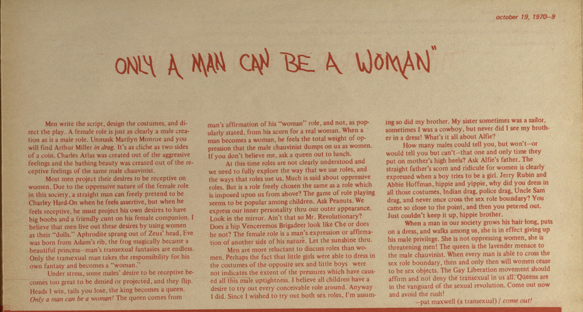 Download the full-sized PDF of Only a Man Can Be a Woman
