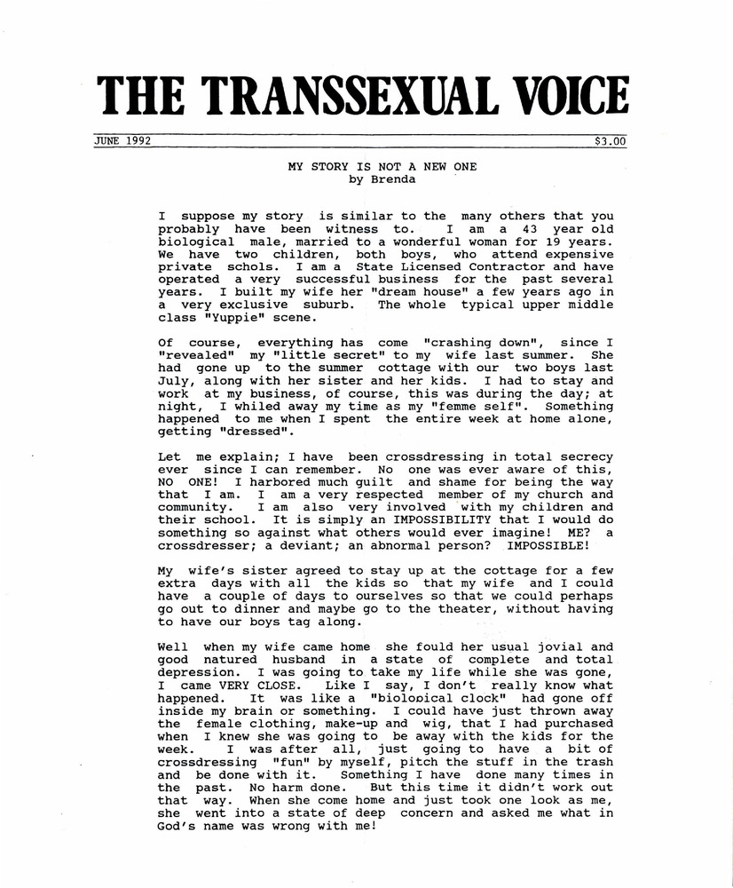 Download the full-sized PDF of The Transsexual Voice (June 1992)