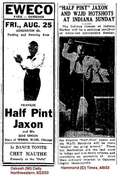 Download the full-sized image of "Half-Pint" Jaxon and WJJD Hotshots at Indiana Sunday