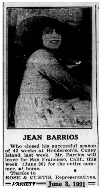 Download the full-sized image of Jean Barrios (June 3, 1921)