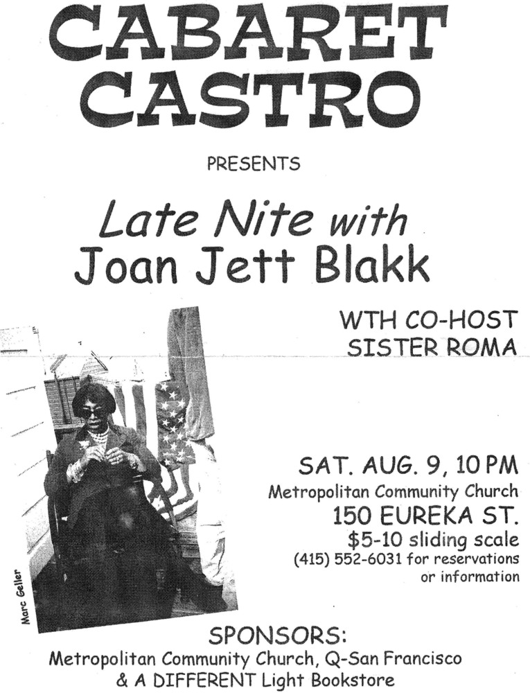Download the full-sized PDF of Cabaret Castro Presents: Late Nite with Joan Jett Blakk