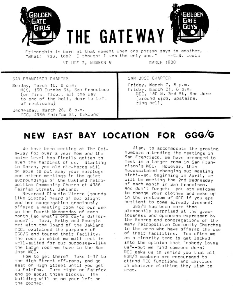 Download the full-sized PDF of The Gateway Vol. 2 No. 9 (March, 1980)