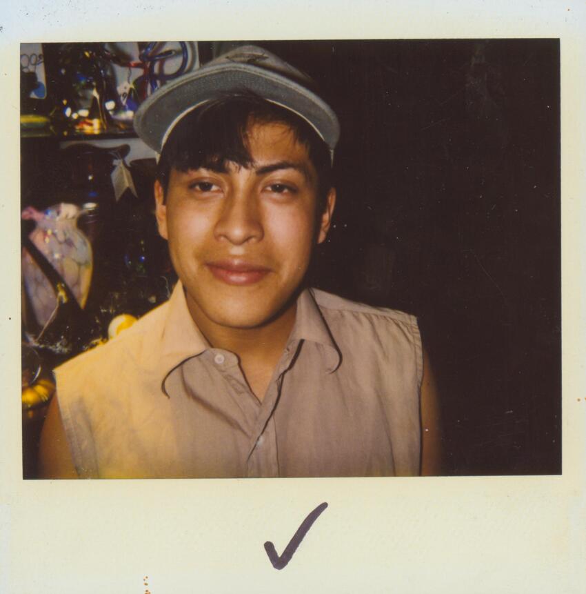 Download the full-sized image of A Polaroid of Melissa Wearing a Baseball Hat