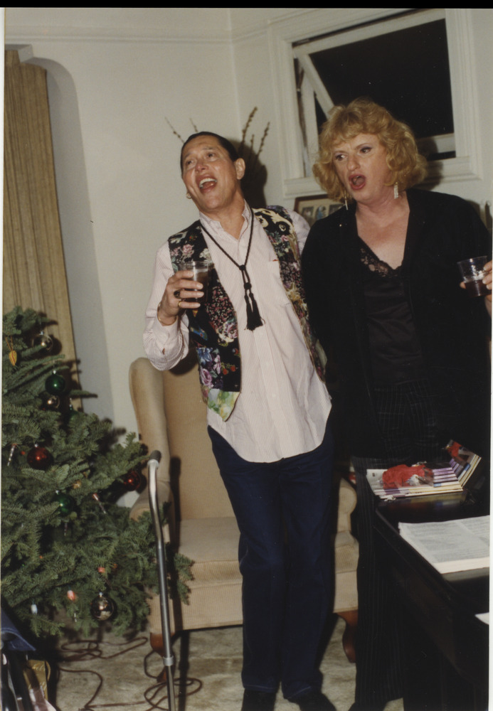 Download the full-sized image of Photograph of Alexis and Friend Celebrating with Drinks in Hand