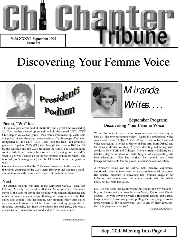 Download the full-sized PDF of Chi Chapter Tribune Vol. 36 Iss. 09 (September, 1997)