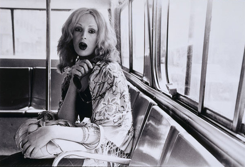 Download the full-sized image of Candy Darling on the bus (2)