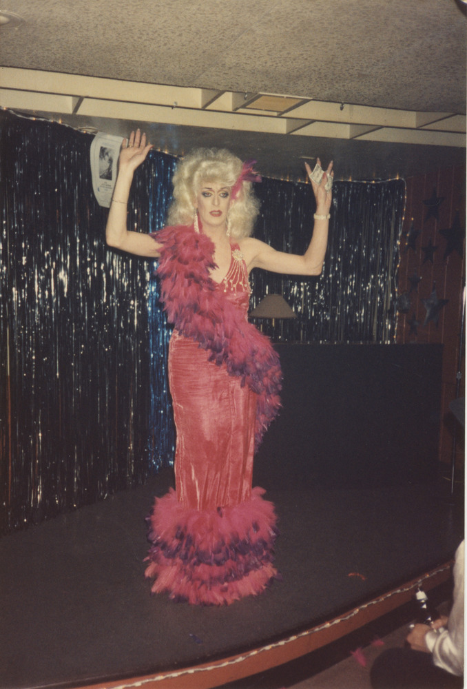 Download the full-sized image of Photograph of Performer in Pink Feathered Dress