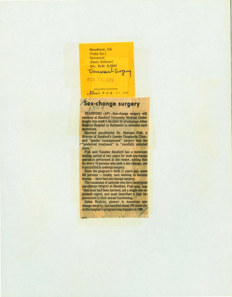 Download the full-sized PDF of Sex-Change Surgery