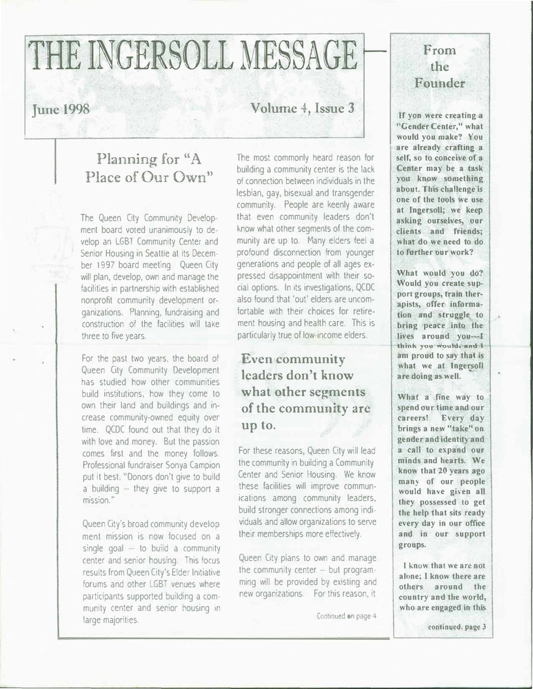 Download the full-sized PDF of The Ingersoll Message, Vol. 4 Iss. 3 (June, 1998)