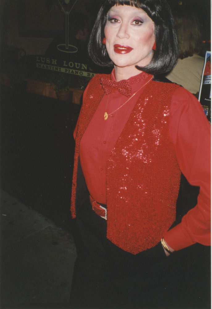 Download the full-sized image of Photograph of Alexis Francois in front of Lush Lounge
